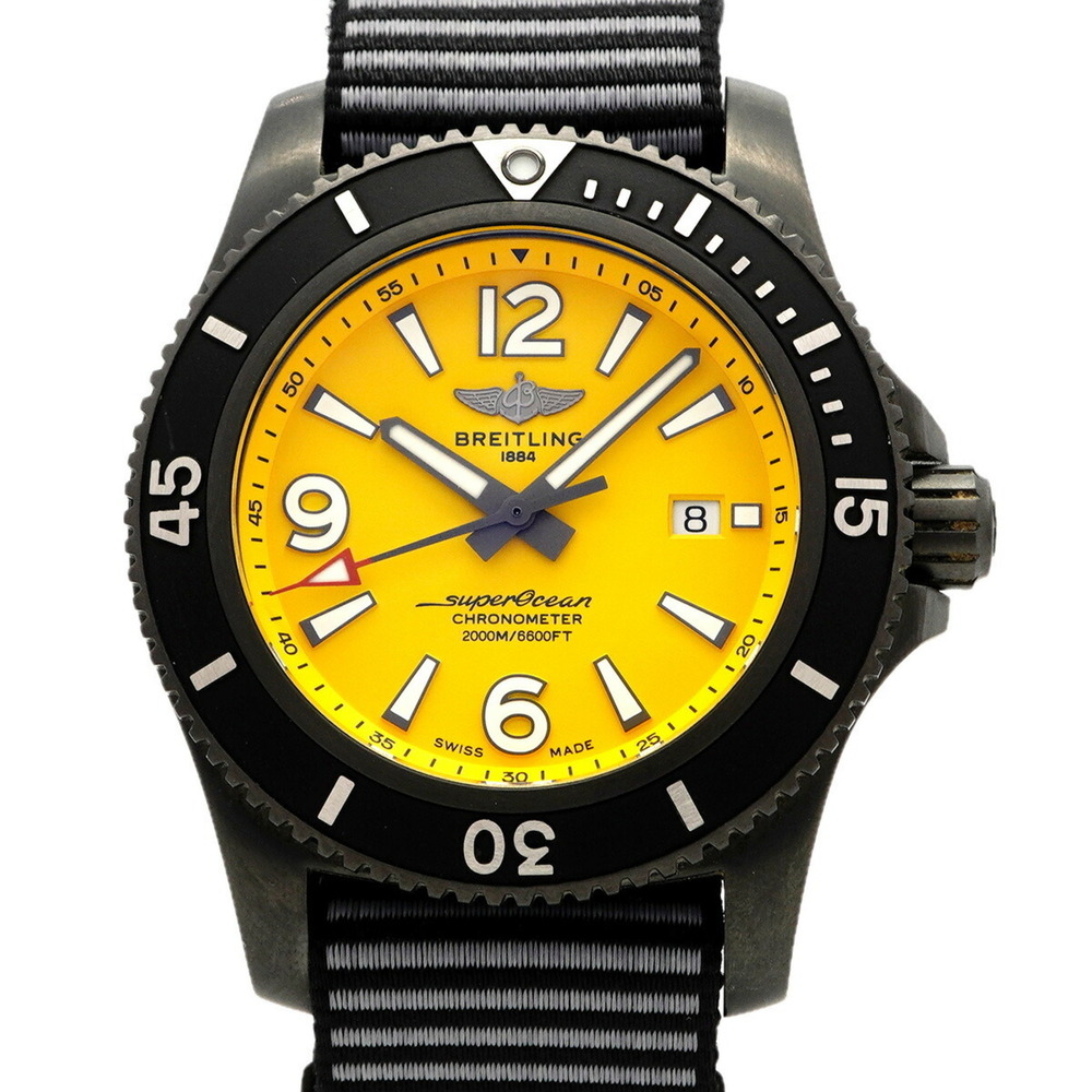 Breitling Superocean M17368 Yellow Dial Men's Watch